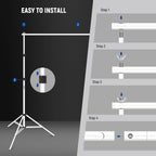 Neewer 10104305 10ft Backdrop Support System with Clamps
