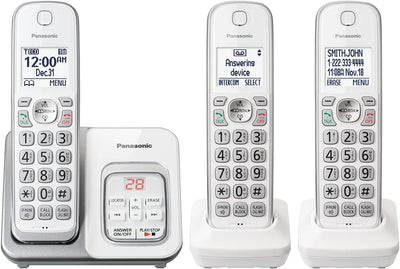 Panasonic KX-TGD633W Expandable Cordless Phone 3-Handset