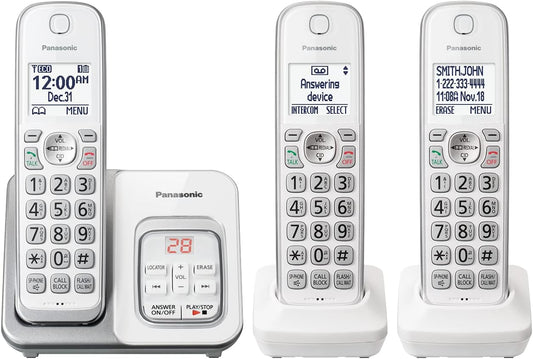 Panasonic KX-TGD633W Expandable Cordless Phone 3-Handset