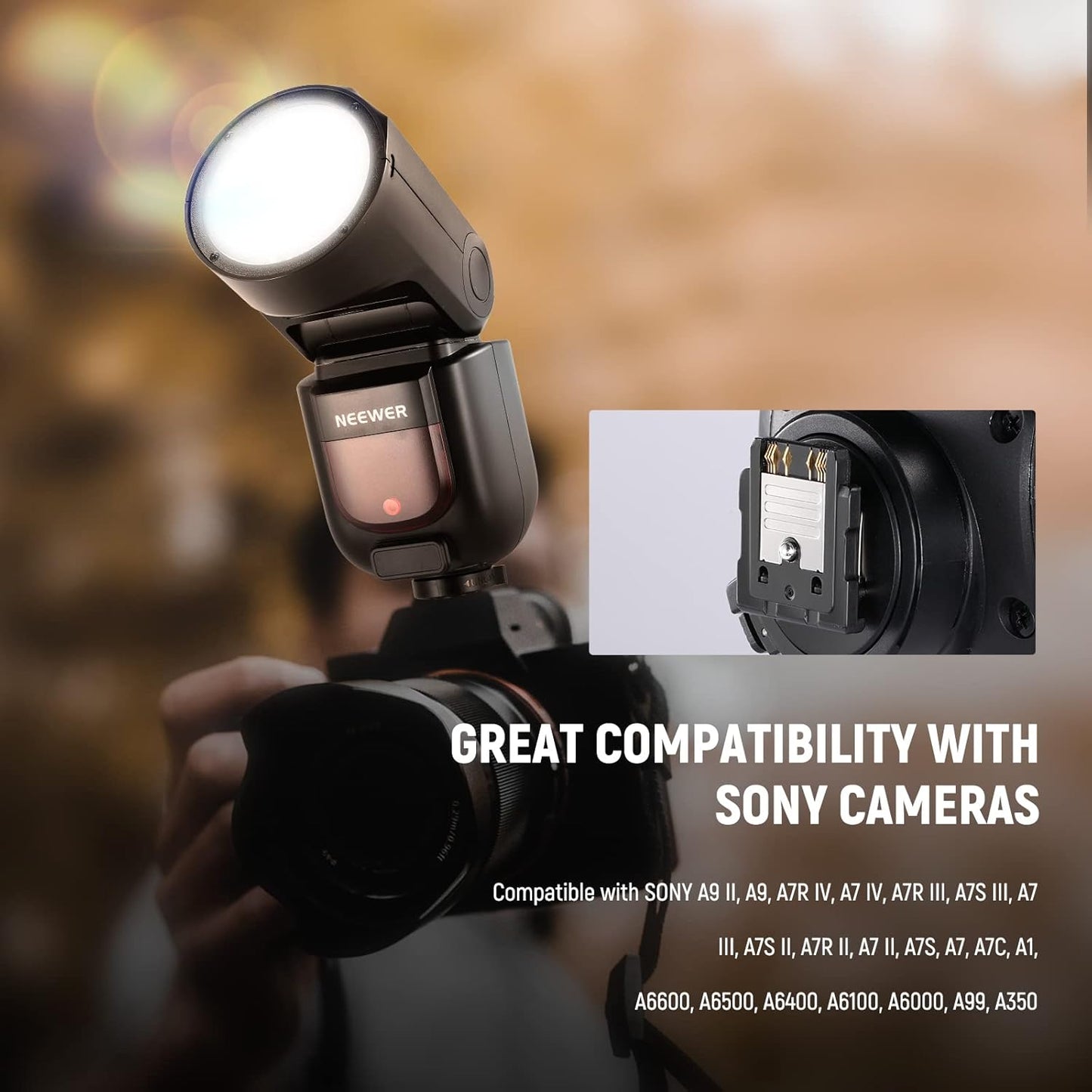 Neewer Z1-S TTL Round Head Flash Speedlite for Sony