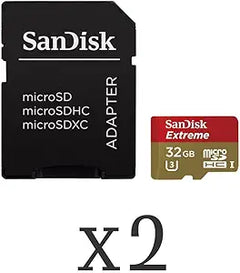 SanDisk SDSDQXN-032G-G46A 32GB Extreme MicroSDHC Card (2-Pack)