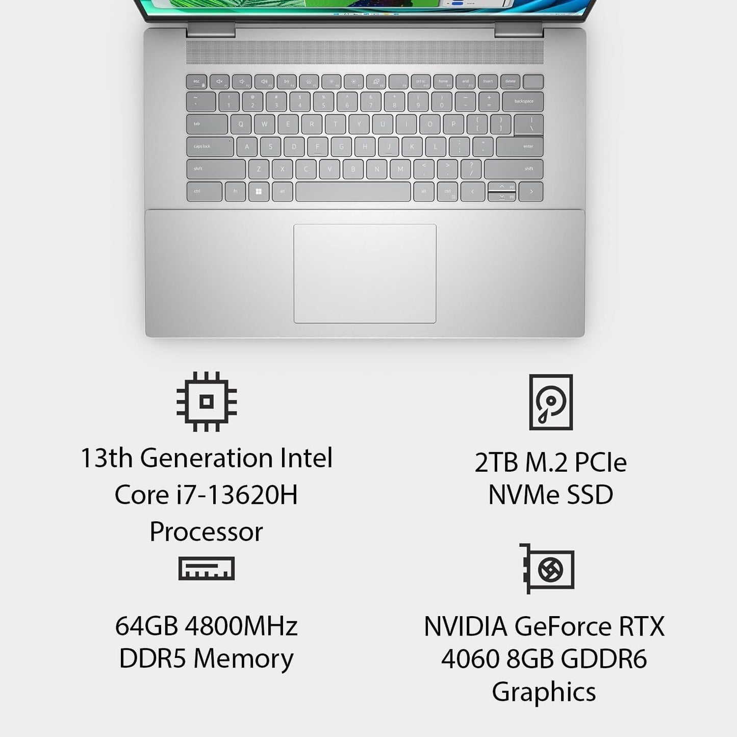 Dell Inspiron Plus 16" Laptop - i7 RTX 4060 64GB RAM 1TB SSD