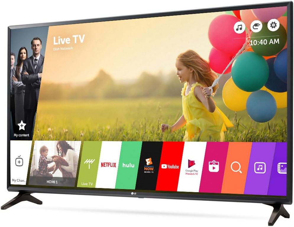 LG 49LJ550M 49-Inch 1080p Smart LED TV with Hookup Kit