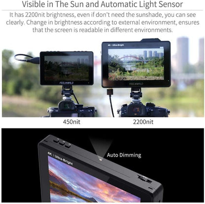 FEELWORLD LUT7 PRO+NP-F970 7" 2200nits Camera Field Monitor Bundle