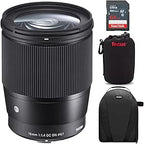 Sigma 16mm f/1.4 DC DN Contemporary Canon EF-M Lens Bundle