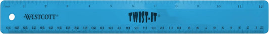 Westcott 16292 12" Twist It Flexible Ruler - Assorted Colors