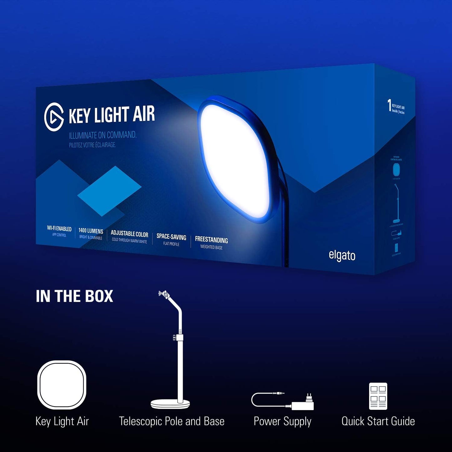 Elgato 10LAB9901 Key Light Air Professional Streaming Desk Light