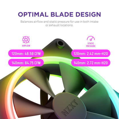 NZXT RF-D12TF-B1 F120 RGB Duo 120mm Fan 3-Pack
