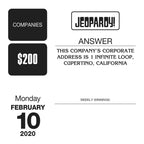 Sony Jeopardy! 2020 Day-to-Day Trivia Calendar