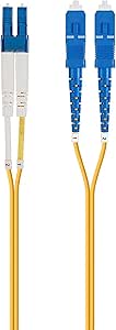 Monoprice 138475 Fiber Optic Cable - LC/UPC-SC/UPC Single Mode 15M