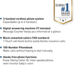 Panasonic KX-TGD633W Expandable Cordless Phone 3-Handset