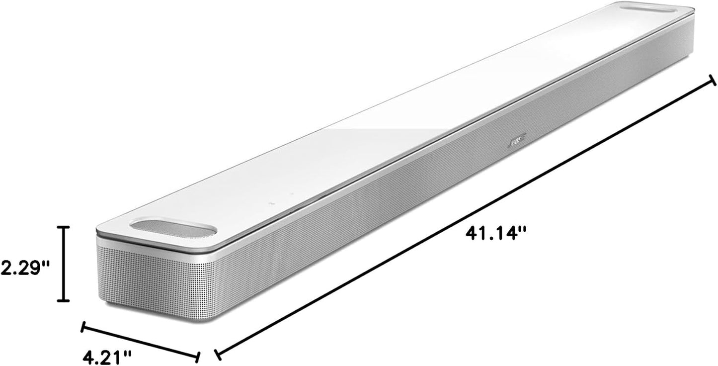 Bose 882963-1200 Smart Ultra Soundbar White Dolby Atmos Alexa