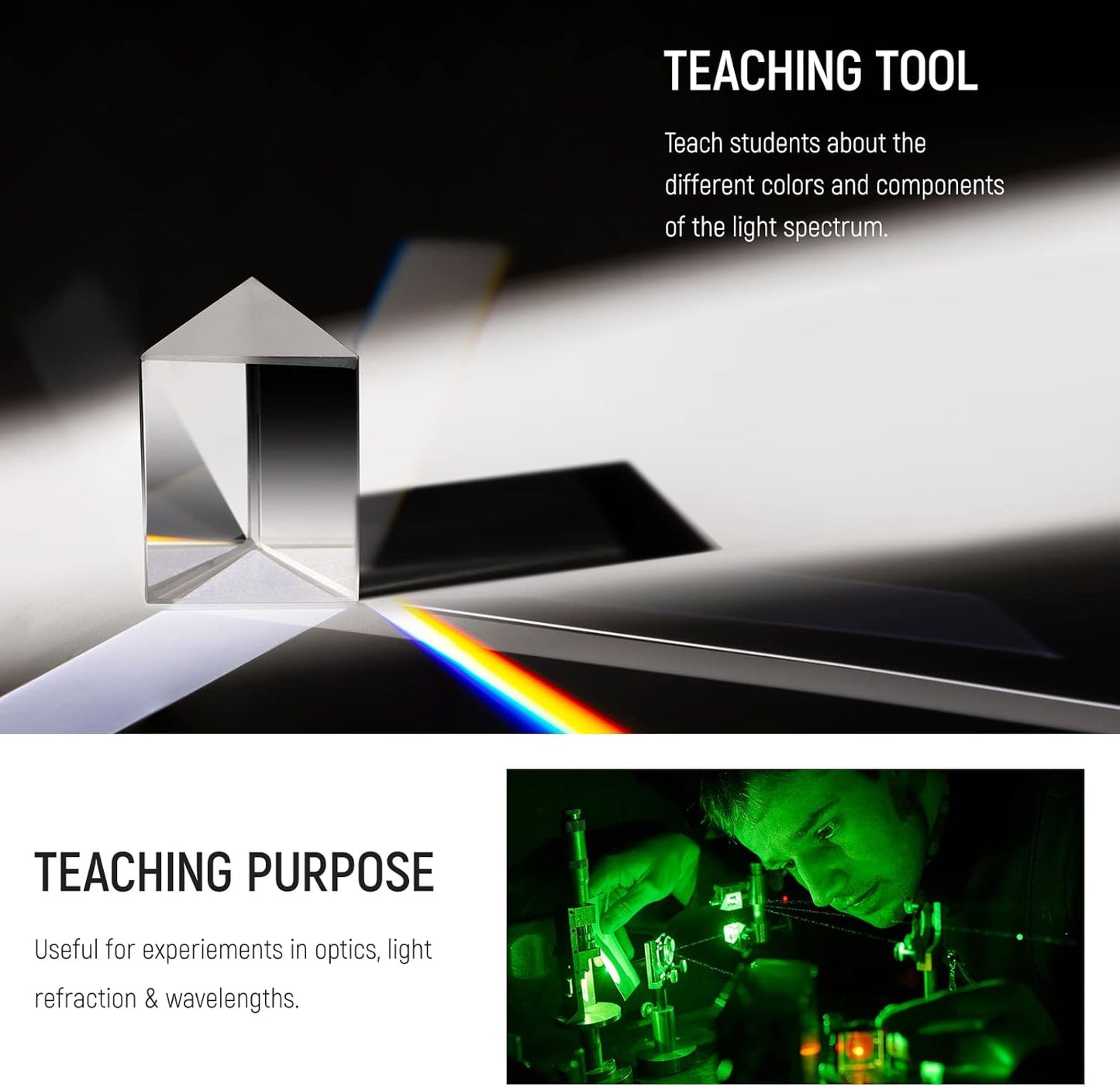 Neewer Triangular Prism 2.4" K9 Crystal Photography