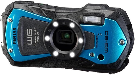 Pentax 02145 WG-90 Blue - Waterproof Shockproof Digital Camera