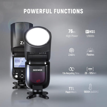Neewer 10101520 Z1-C TTL Speedlite Flash Kit Canon