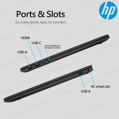 HP Laptop 17.3" AMD Athlon Gold 7220U, WOWPC USB
