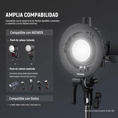 Neewer 10104839 CRB1 S-Type Speedlite Bracket Bowens Mount