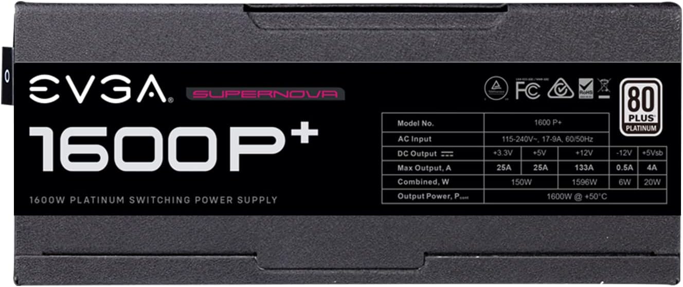 EVGA 220-PP-1600-X1 Supernova 1600 P+ Platinum PSU