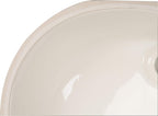 MSI 1714 Oval Porcelain Undermount Bathroom Sink - Bisque