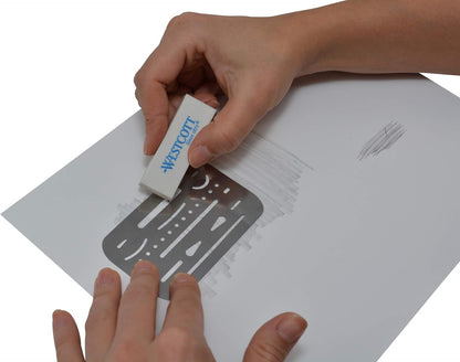 Westcott ES-1 Erasing Shield 3.5" x 2.25" Stainless Steel