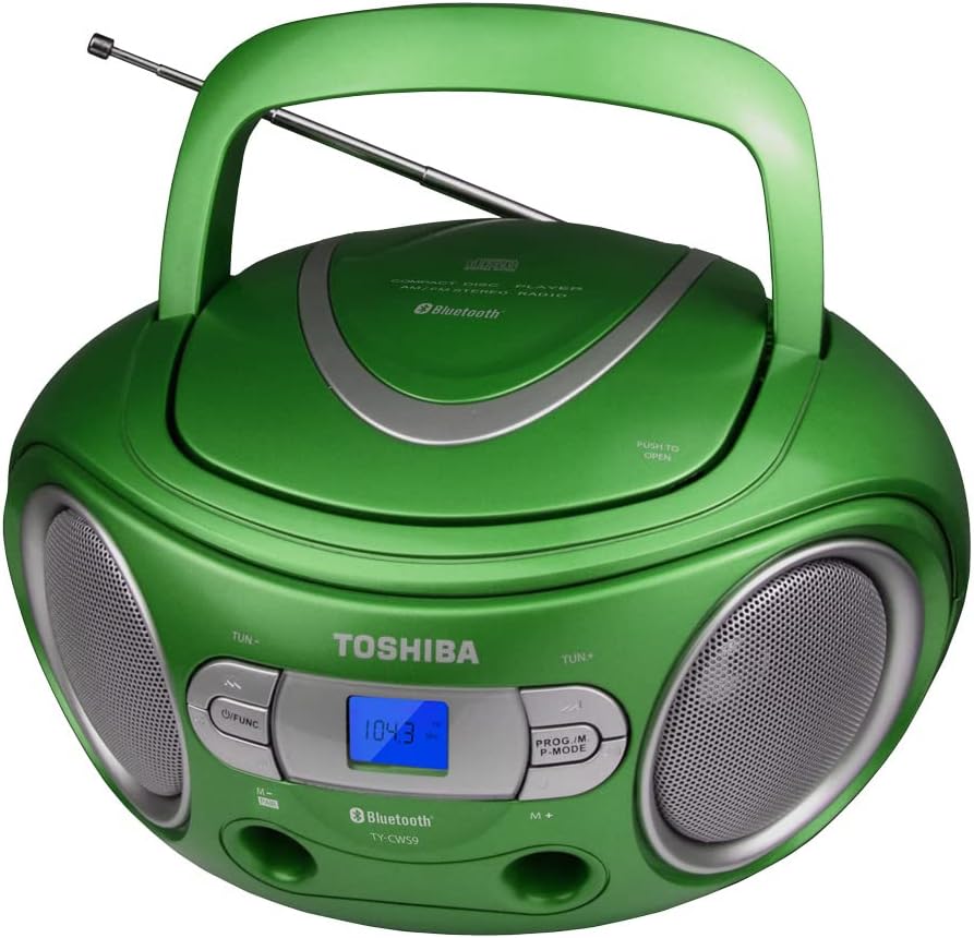 Toshiba TY-CWS9(G) - Portable CD Bluetooth Boombox - Green
