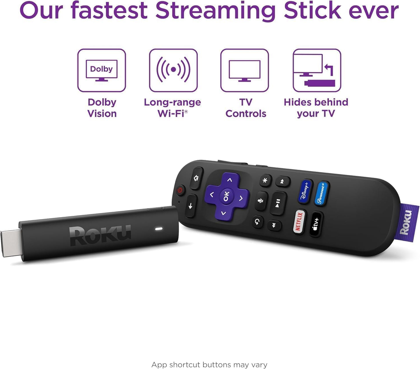 Roku A2OD-400 Streaming Stick 4K - D Vision Voice Remote - Renewed