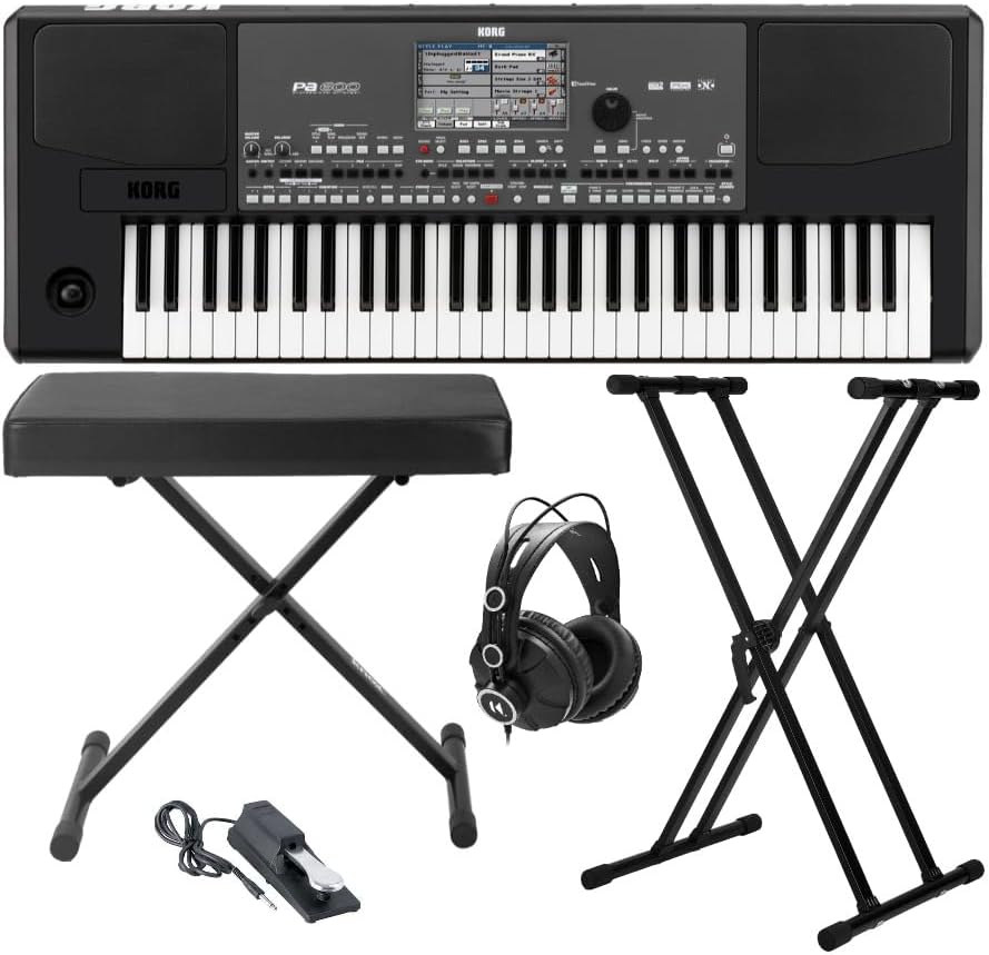 Korg AKORPA600K2 PA600 Arranger Keyboard Bundle