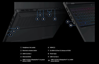 Lenovo 83DE005CUS Legion Pro 7i Gen 9 - i9, RTX 4080, 2TB SSD, 240Hz Laptop