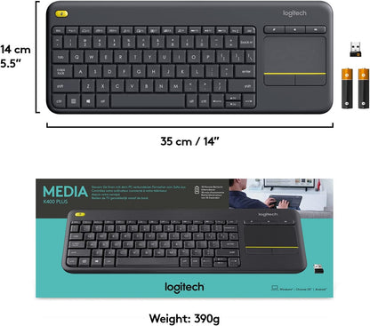 Logitech K400 Plus Wireless Touch Keyboard with Touchpad