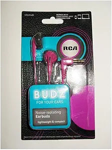 RCA HP57PLDR Noise-Isolating Earbuds Pink