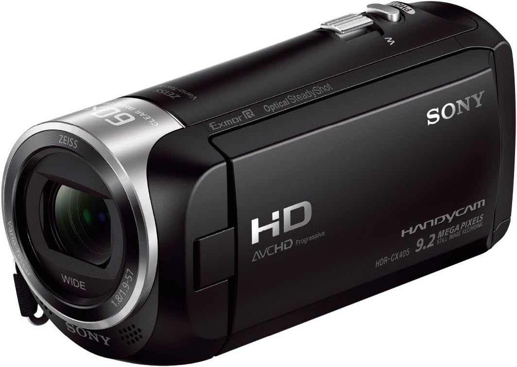Sony HDRCX405/B Full HD Camcorder, 30x Zoom (Renewed)