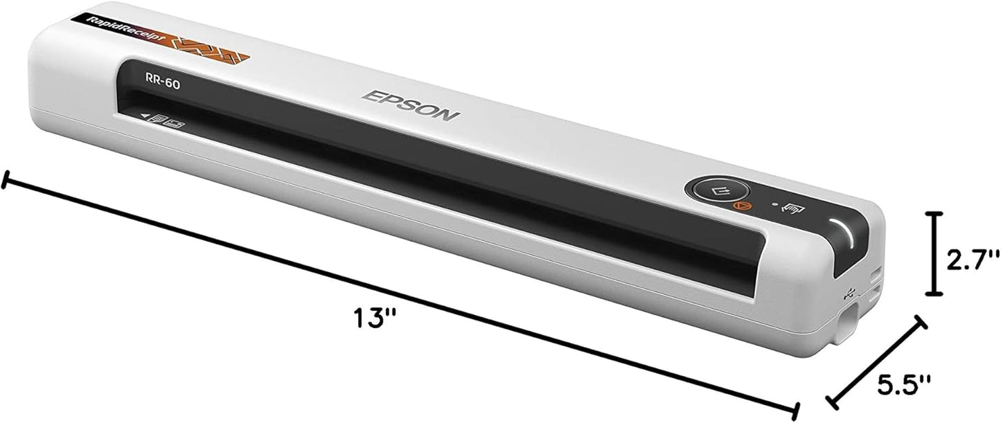 Epson B11B252204 RapidReceipt RR-60 Mobile Document Scanner
