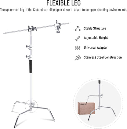 Neewer ST-C-CB C Stand with Boom Arm & Sliding Legs