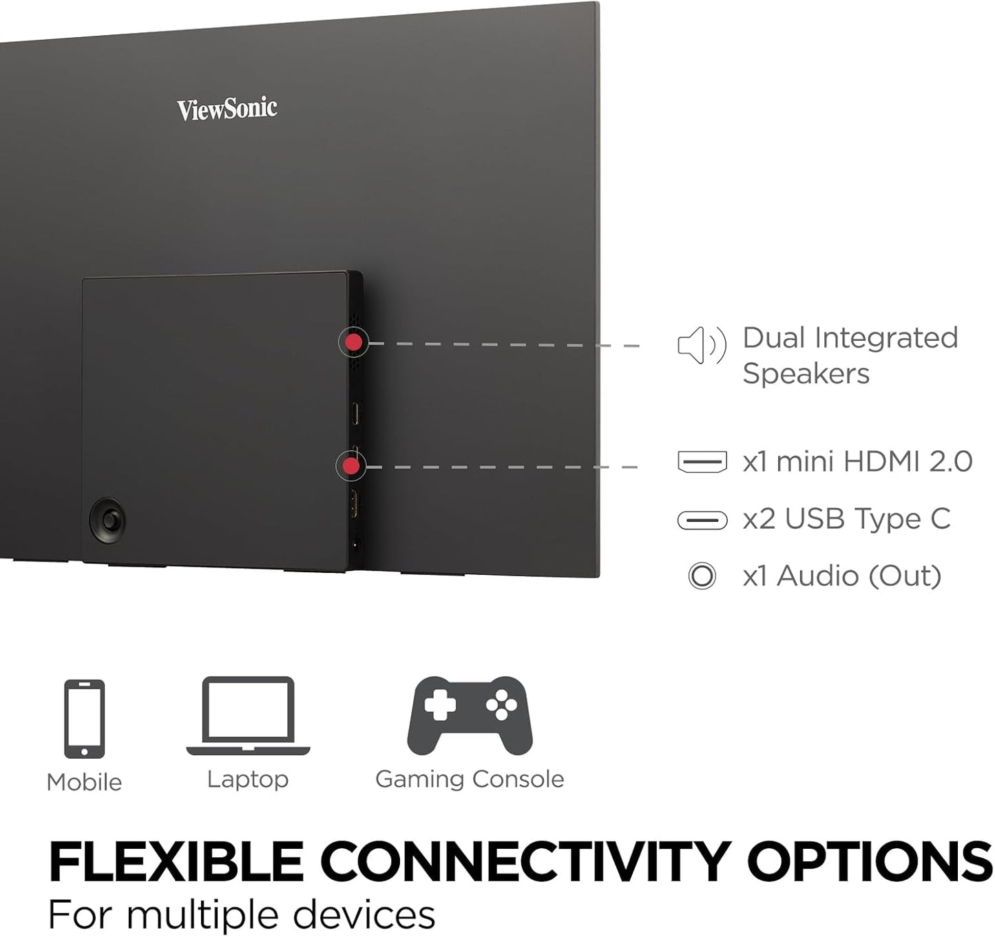 ViewSonic VX1655-4K-OLED 15.6" Portable 4K OLED Monitor