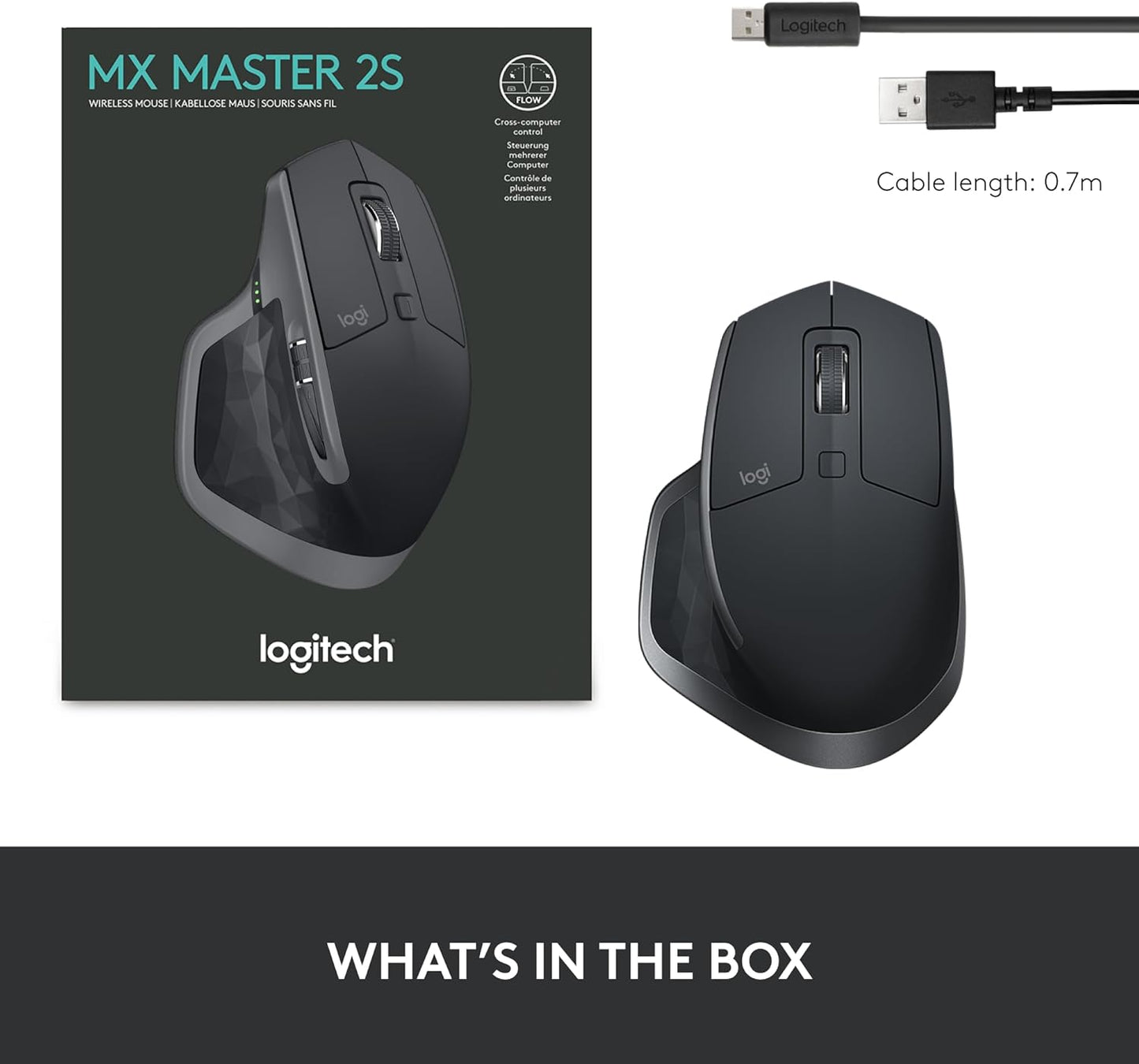 Logitech 910-007219 MX Master 2S Wireless Mouse Graphite