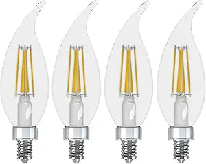 GE 13395 Decorative Soft White LED Bent Tip Bulb 4-Pack