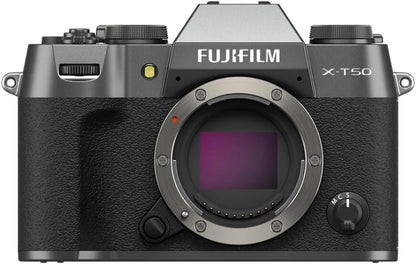 Fujifilm X-T50 X-T50 Mirrorless Digital Camera - Charcoal Silver with Bundle