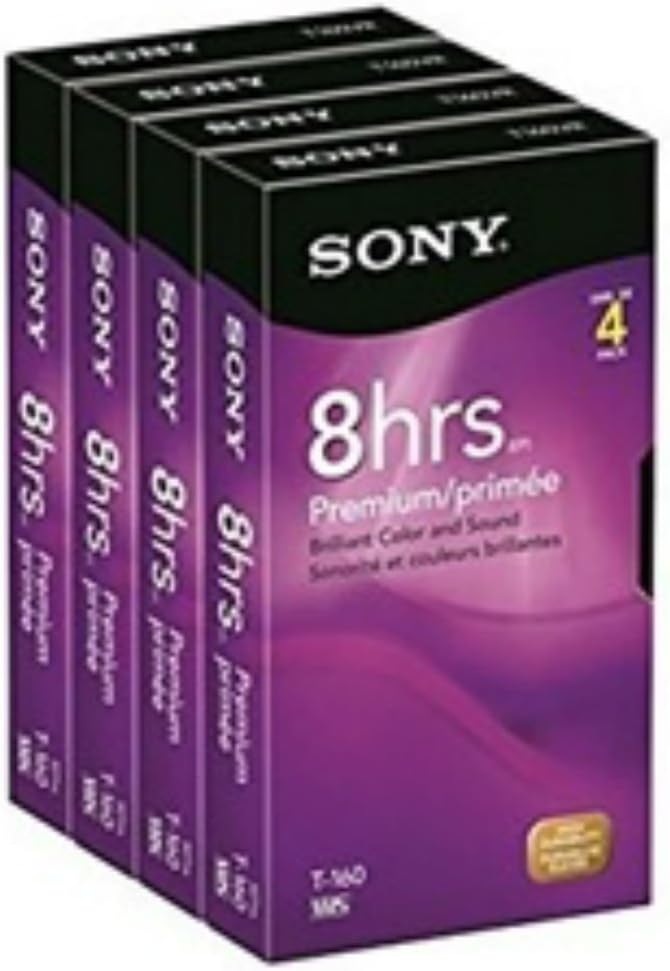 Sony 4T160VF 160-Minute VHS Videocassette 4-Pack