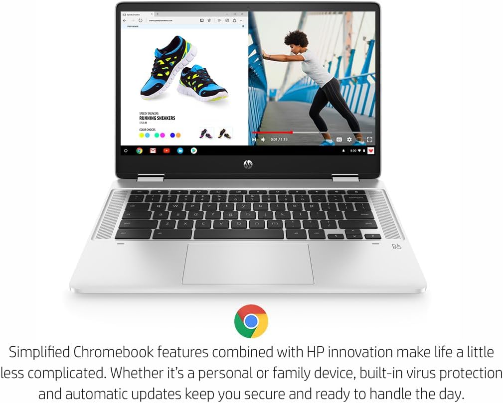 HP Chromebook x360 14b 2-in-1 Touchscreen Laptop