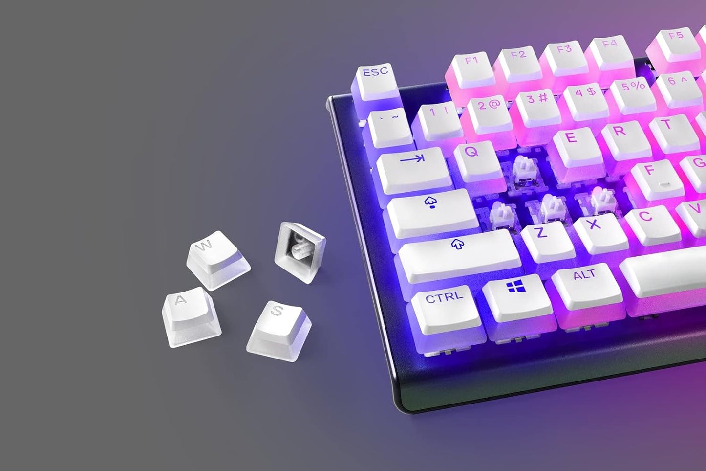 SteelSeries 60203 PrismCaps Pudding Keycaps Double Shot PBT