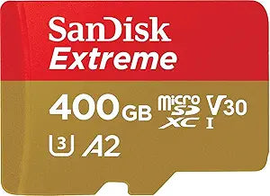 SanDisk Extreme 400GB UHS-I MicroSDXC Memory Card Adapter