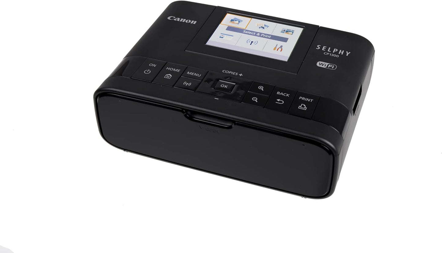 Canon CP1300 Photo Printer Bundle, Wireless Compact, Black