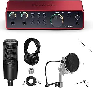 Focusrite Scarlett 2i2 4th Gen Recording Bundle