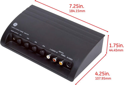 GE 38807 4-Way RCA AV Switch Splitter