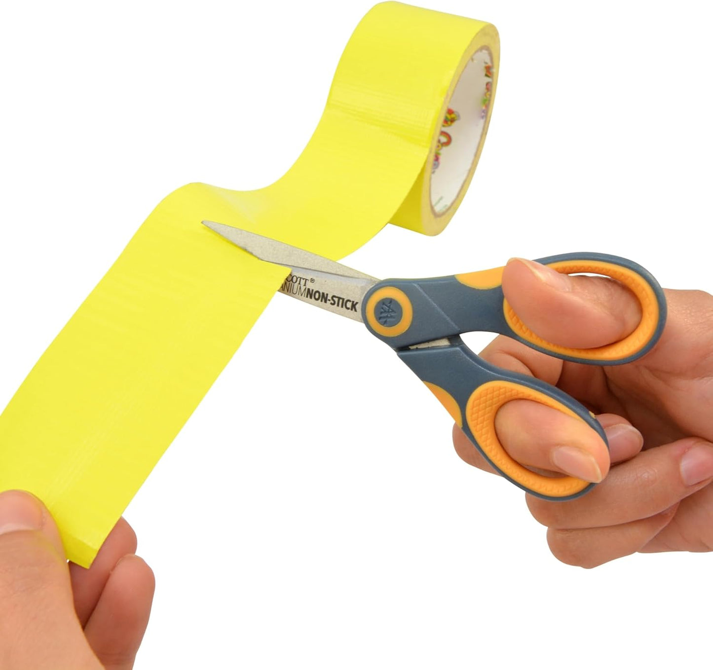 Westcott 14881 5-Inch Non-Stick Titanium Scissors Yellow/Gray