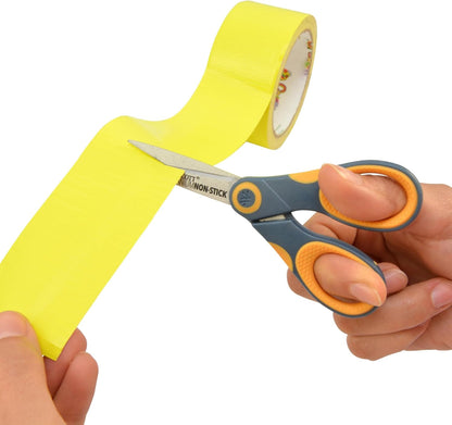 Westcott 14881 5-Inch Non-Stick Titanium Scissors Yellow/Gray