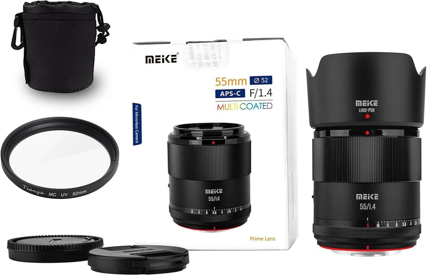 Meike 55mm f1.4 E-Mount APS-C Auto Focus Portrait Lens