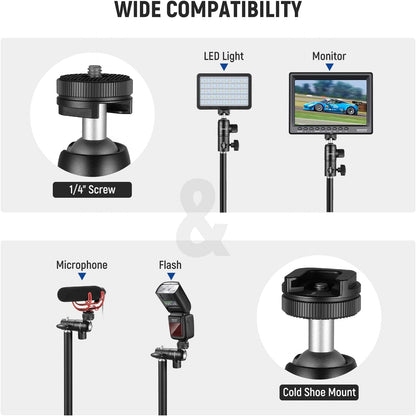Neewer 10101566 Light Stand Mount Adapter with Cold Shoe