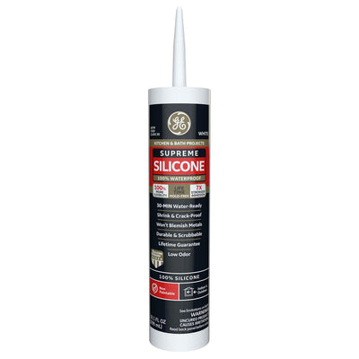 GE M90007 Silicone II Kitchen & Bath Sealant White