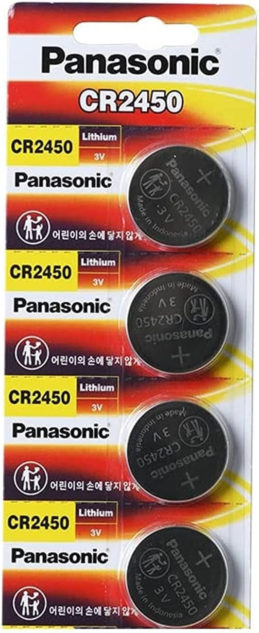 Panasonic CR2450 3V Lithium Coin Battery 4-Pack